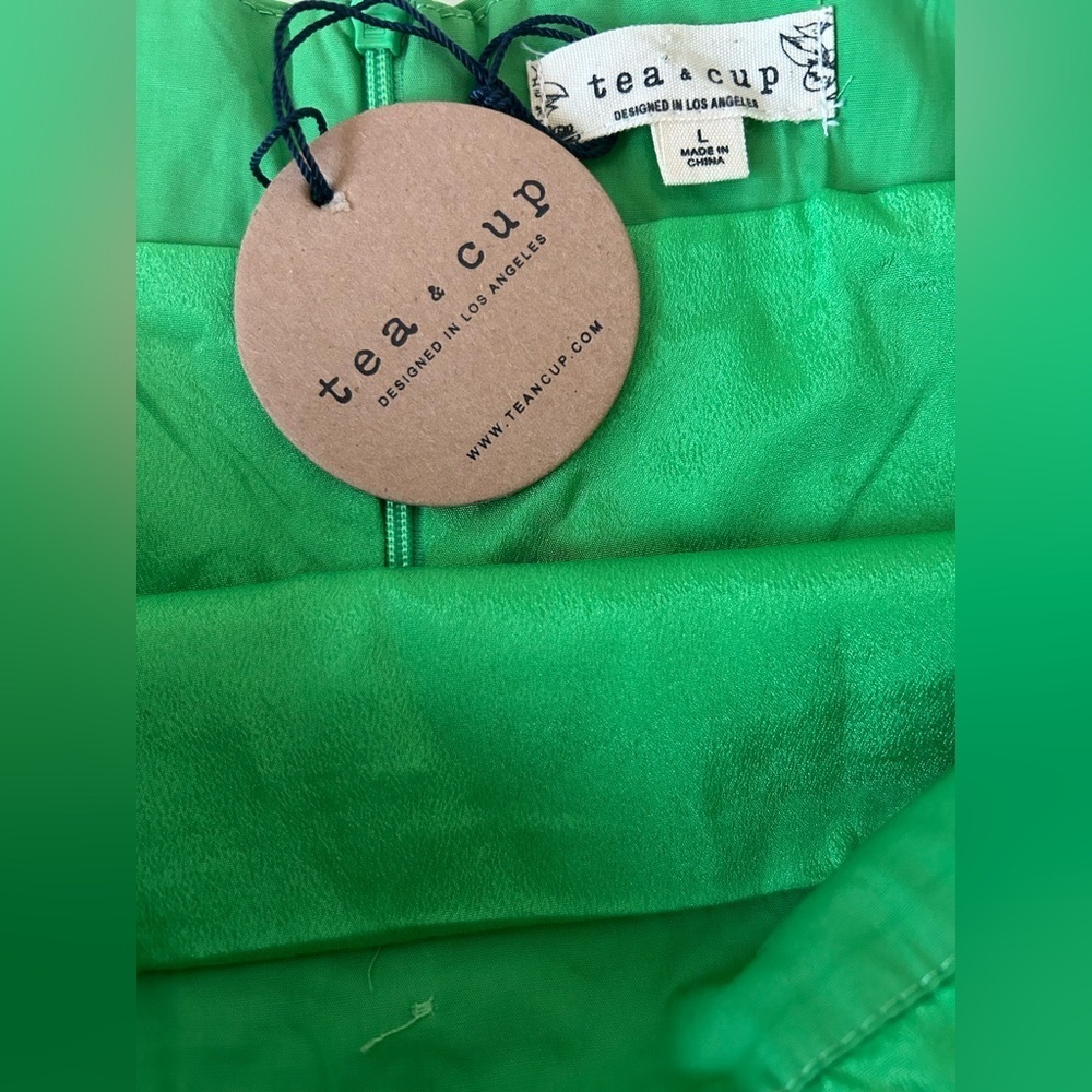 NWT TEA & CUP KELLY GREEN MELIA SUN DRESS. Sz. L. ABSOLUTELY STUNNING, SEXY - Picture 7 of 11